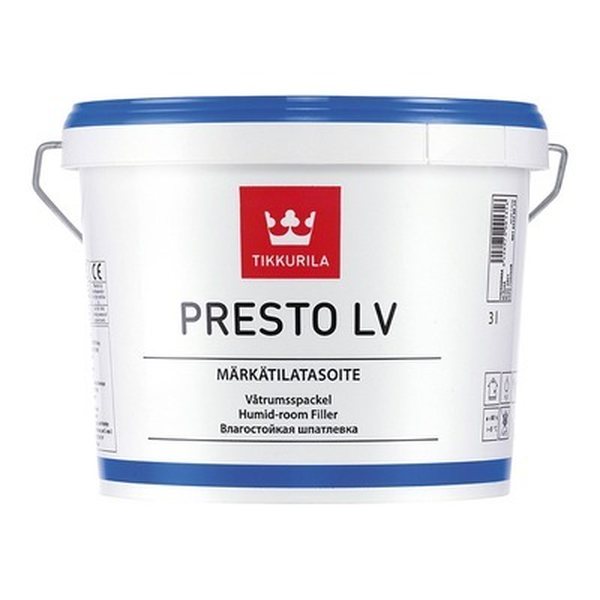 Tikkurila Märkätilatasoite Presto LV 3 l